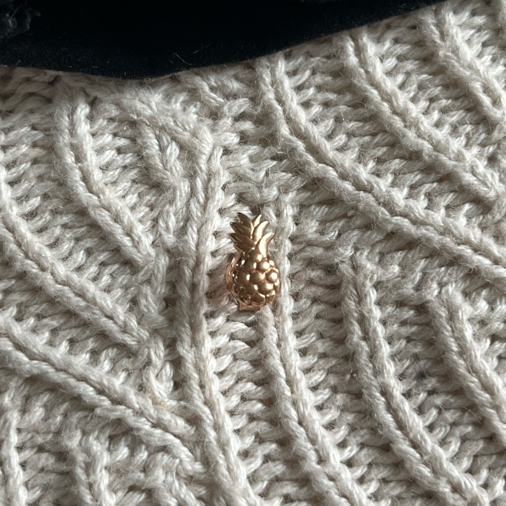 Kirstin Ash Pineapple Stud (single) • rose gold + sterling silver ✨
